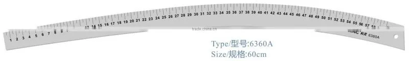 Kearing 32cm Luxury Metal Very Form Rulers for Fashion Designing Aluminum Rulers# 6132A
