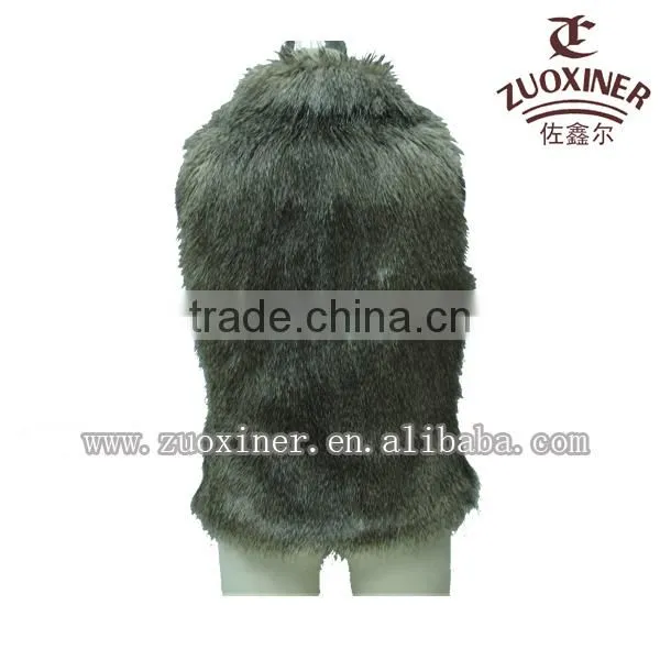 2014 popual sexy fox fur life vest women
