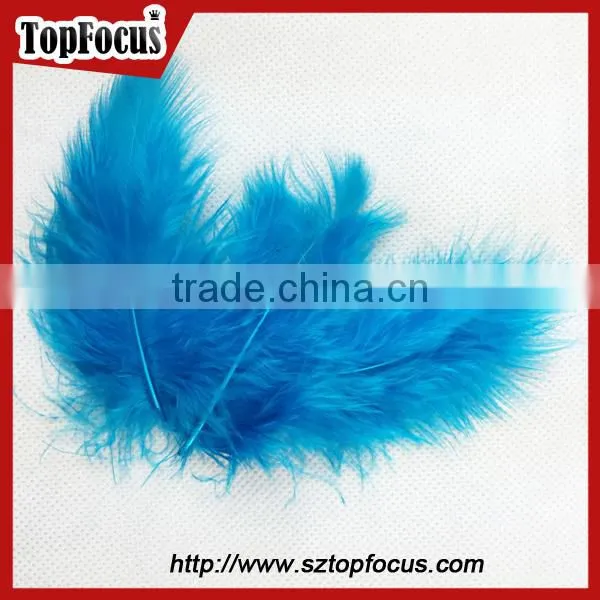 More Color Natural dyed Turkey Feather for evening dresses with feathers