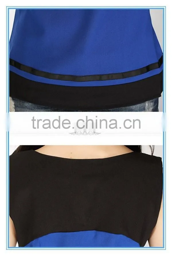 Summer new style sleeveless contrast color tank top for women