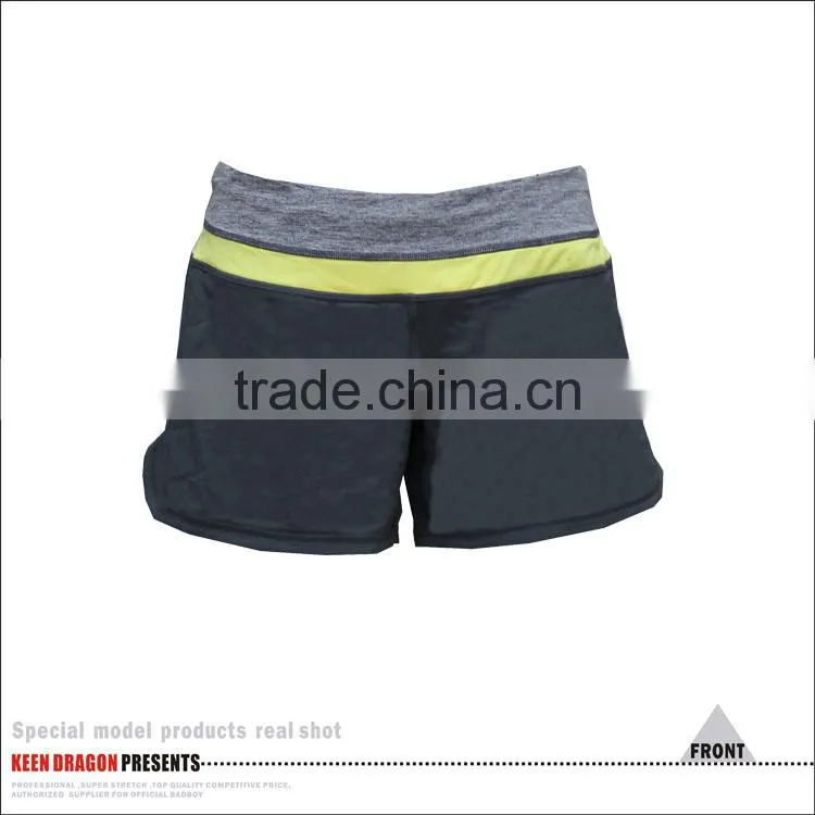 Ladies quick dry gym fitness 4 way stretch crossfit running shorts