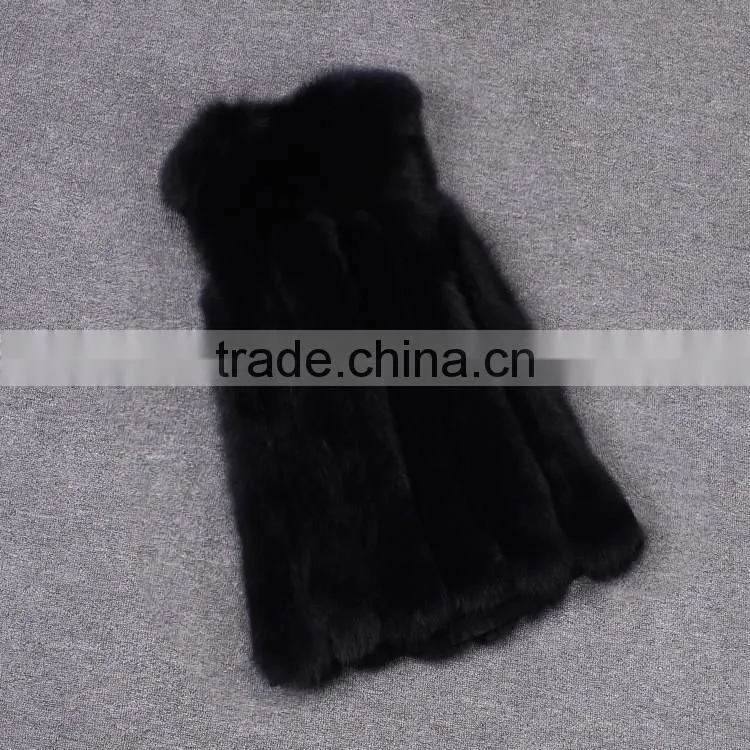 New 2016 Arrival Winter Warm Fashion Women Import Coat Fur Vest High-Grade Faux Fur Coat Fox Fur Long Vest