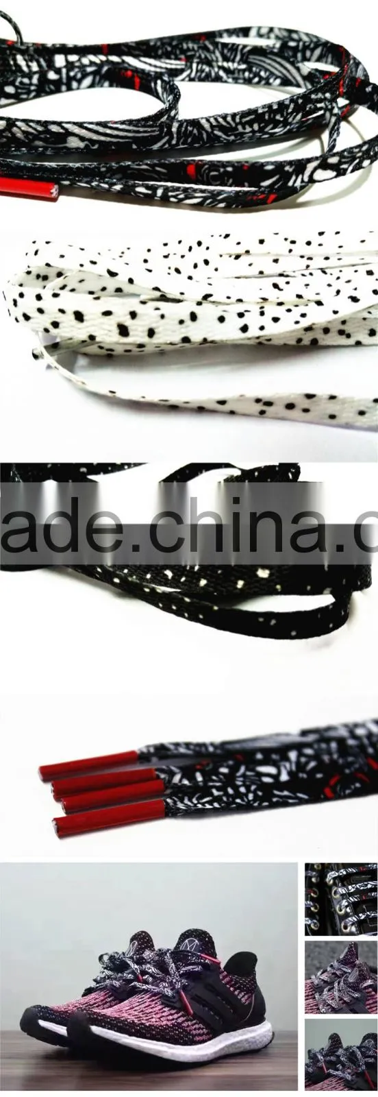 Heat-Transfer Printing Shoelaces for Hi-Top Boots Canvas and Air Jordan Yeezy Shoes - Accep Custom