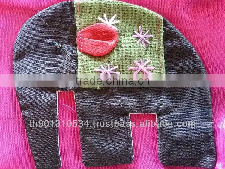 Thai Silk Embroidered wallet bag