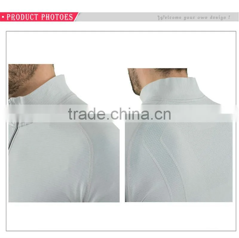 Men's Long Sleeve Half Zip Running Soft Jersey Long Sleeve Soccer Jersey