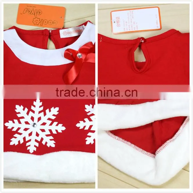 Christmas Snowflake New Year Cheap Newborn Baby Clothing Set