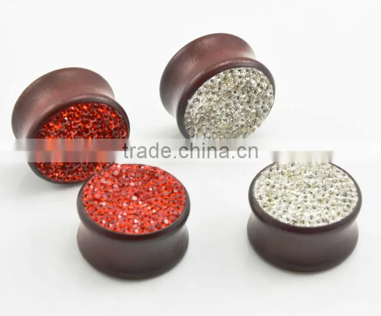 wooden ear plug /ear expander/ear flesh tunnel body jewelry WD016