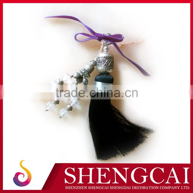 Super quality Crazy Selling light orange mini car decoration tassel