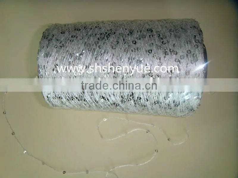 100% polyester thread with PET spangle sequin roll for garments