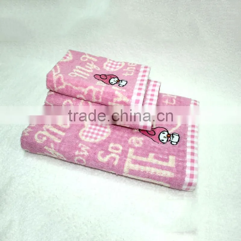 100 % Cotton Red Color Yarn Dyed Terry Face Towels