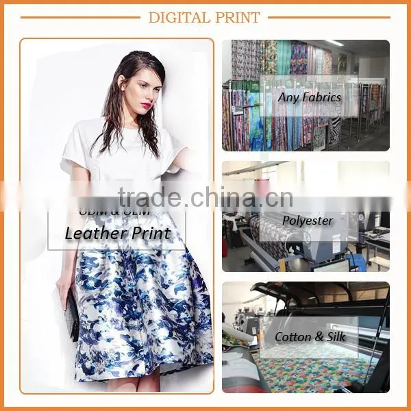 Custom Flower Print Textiles Leather