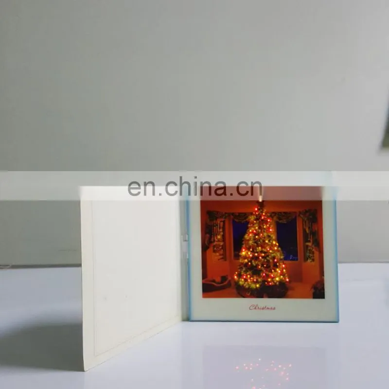 Custom merry printing musical christmas greeting card for kid