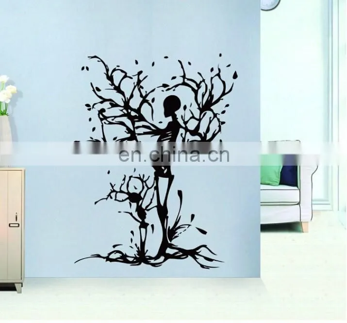 Halloween Theme Skeletons Tree Window/Wall Sticker Halloween Decoration Home Decoration