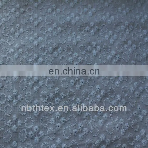100% cotton embroidery eyelet fabric for garment