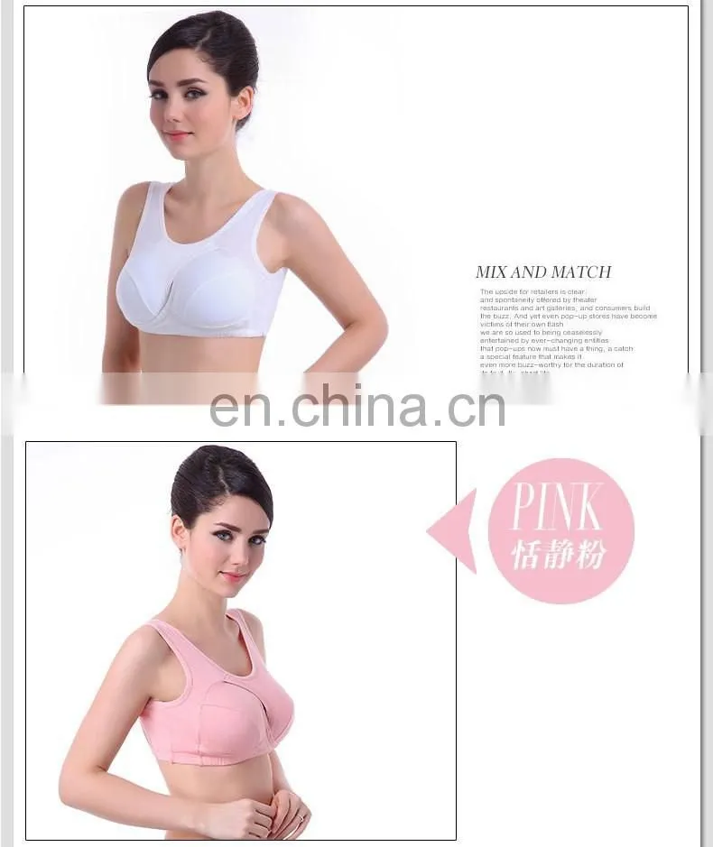 2016 Wholesale 100% cotton fitness gym wear sports bra#WX0029