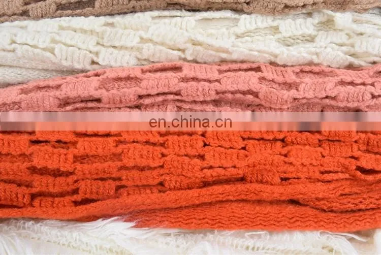 2017 hollow out double hook flower lady warm shawl wool scarf with tassel
