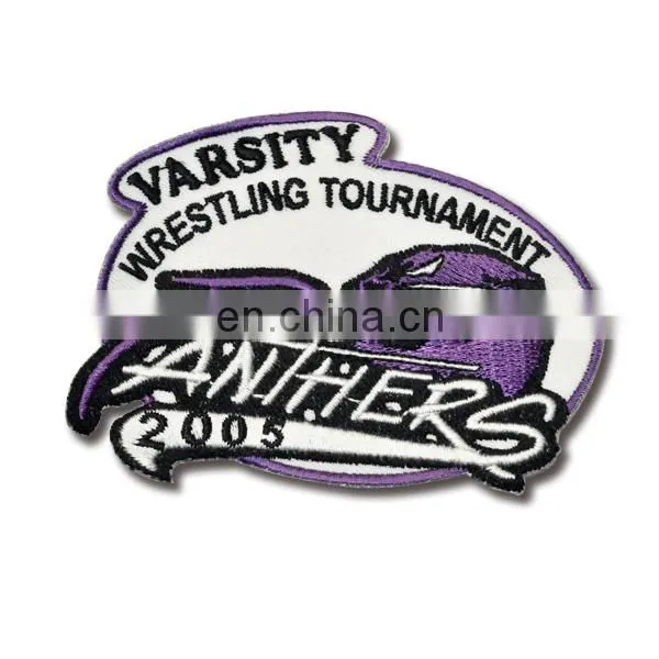 Embroidered brand logo custom embroidery patches sew on / iron for clothing
