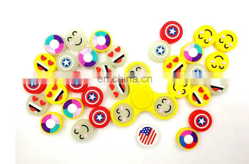 emoji style silicone finger spinner toys Led hand spinner toys gifts EDC spinning toys for Christmas Halloween festival gifts