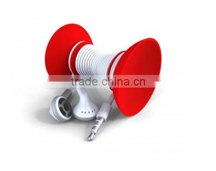 Attractive 180 Degree Rotating Dual Head Silicone Holder Function Sucker Cable Winder