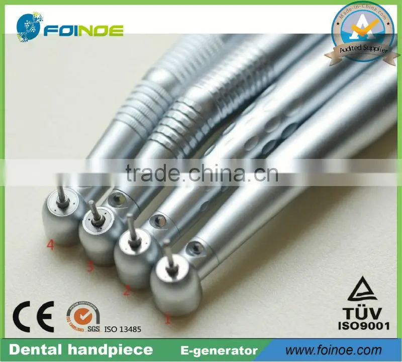 Fiber optic LED E-generator high speed dental handpiece