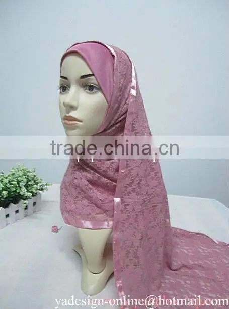 A372 Latest Islamic Head Scarf Hejab- Hijab sew with scarf