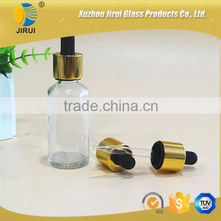 18mm golden cap with dropper for essential oil glass bottle