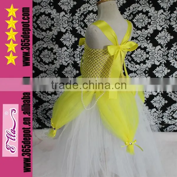 2014 Latest Cute Design Yellow Baby Girls' Dress Dance Tutu Dress For Wholesale