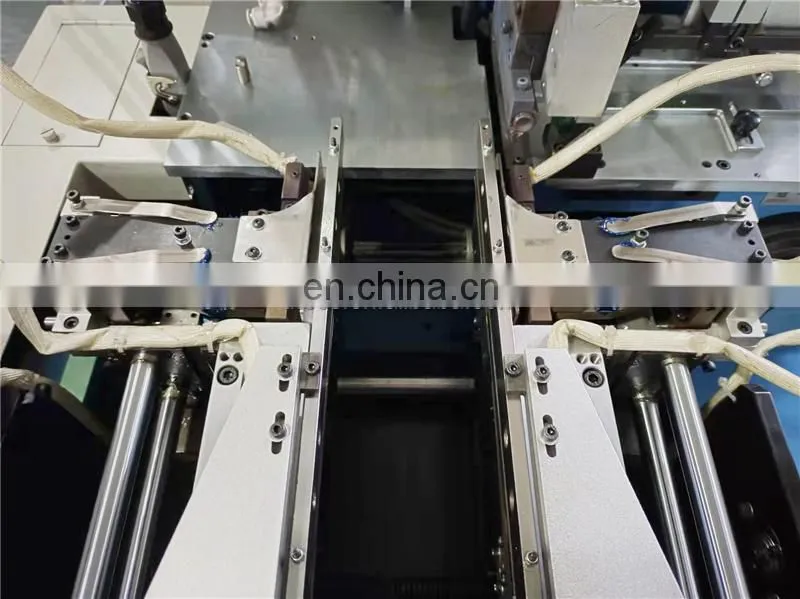 WS586 WING SINGA Automatic multi functional ribbon polyester satin fabric label cutting and folding machine with end mitre fold