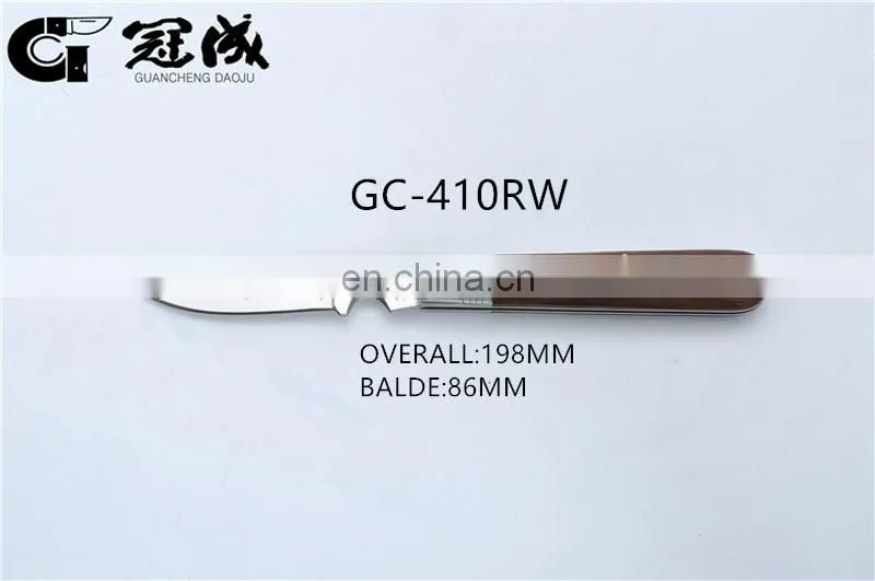Wood handle knife 420 stainless steel blade with steel bolster and wooden folding knives Utility Elpocket knife multi tool