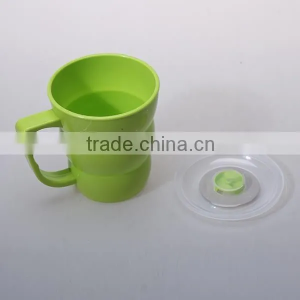 hot sale microwave pp plastic soup mug with handle and lid