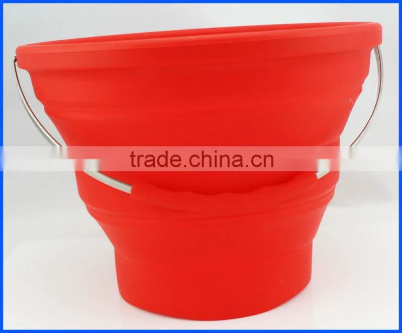 Hot Selling Silicone Rubber Collapsible Folding Ice Bucket Pail