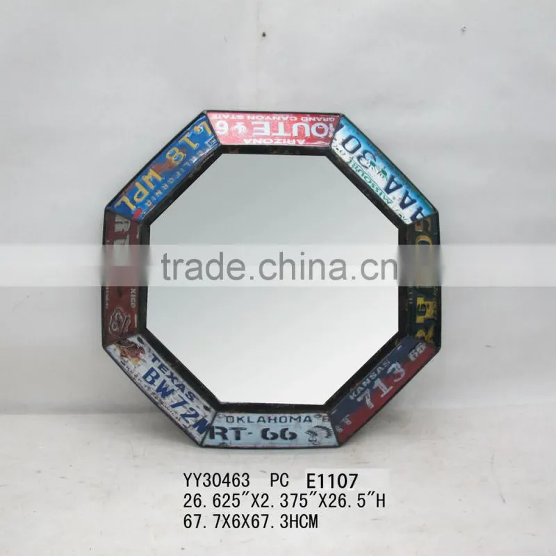 vintage metal wall mirror