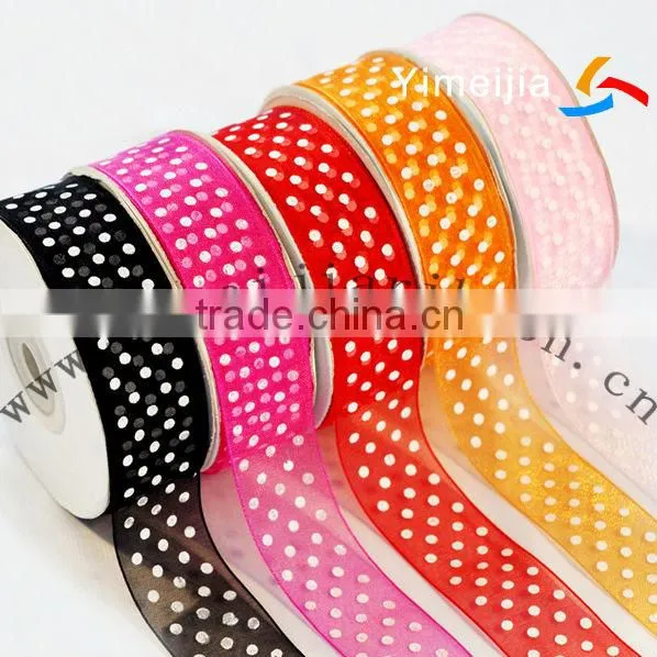 Wholesale printing organza ribbon,mesh ribbon,net ribbons