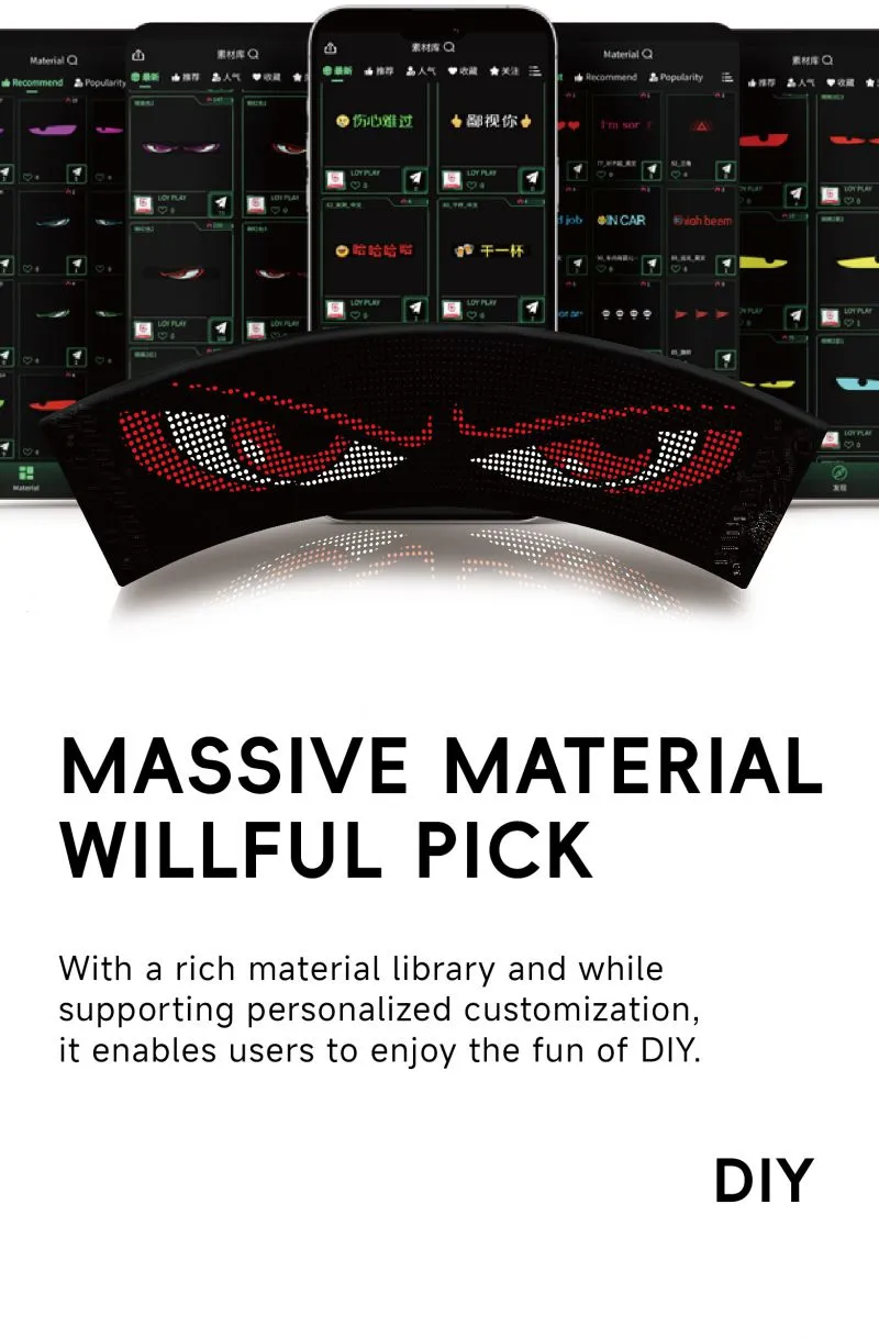 K18 Factory Wholesale New Condition APP Controlled RGB OLED Flexible Display Sign Board for Cars 1-Year Other Car Light