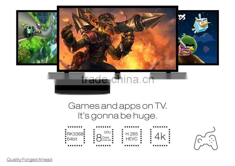 i68 XBMC Kodi RK3368 Android TV Box 5.1 2Gb Ram 16GB Rom H.265 2.4G&5G Dual Wifi 4K Mini PC Octa Core