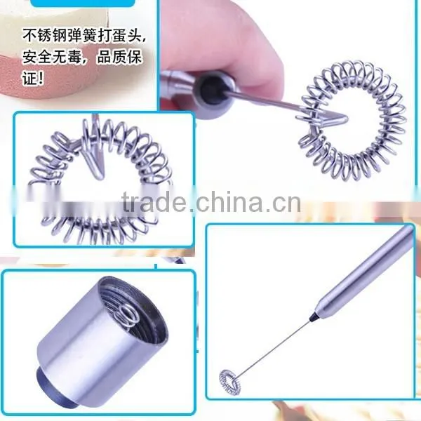 LFGB,FDA,CE Coffee Latte & Cappucino One Touch Handheld Milk Frother Handy electric milk frother