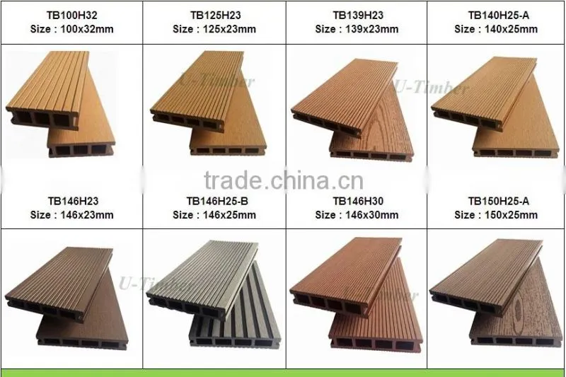 Anti-UV weather resistant high quality cheap price wpc decking wood plastic composite