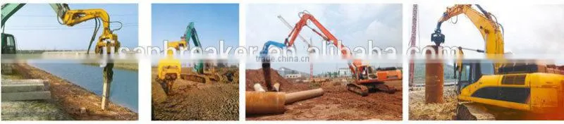 China machinery equipment new advanced hydraulic vibratory piling machine