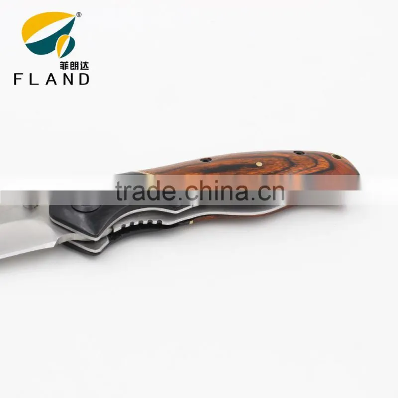 2015 good quality with rose wood handle stainless steel handmade hunting knife