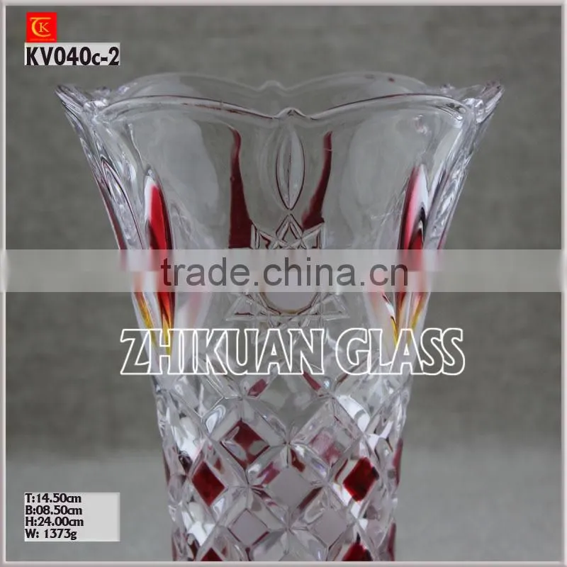 Hand Blown colored glass vase on alibaba china