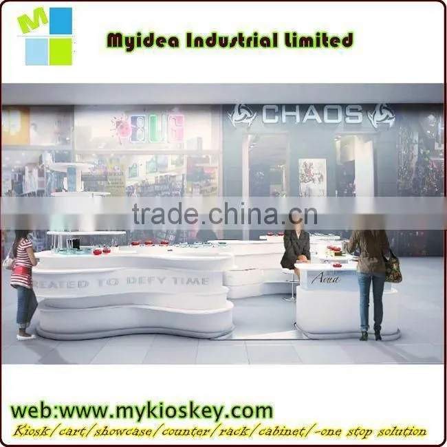 2015 new style wooden glass cosmetic display showcase