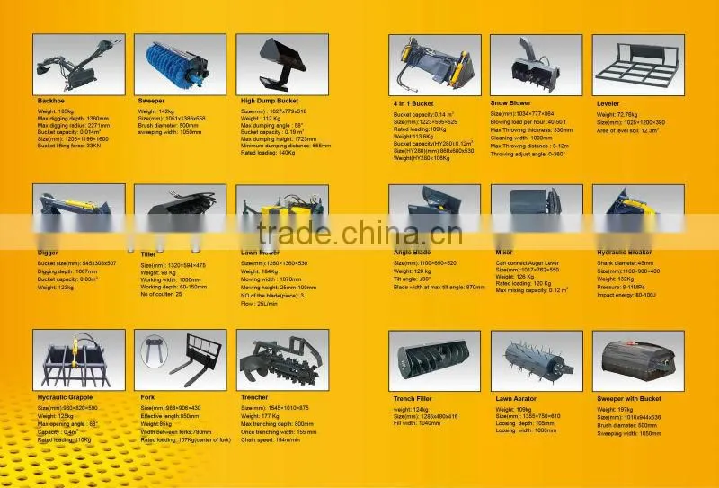 mini wheel loader 4wd,load 1.0ton,can change to dumper easily