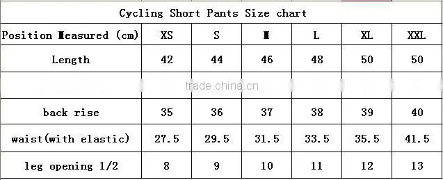 2015 custom Polyester and lycra cycling pants