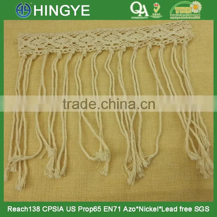 New arrival off white 100% cotton tassel fringe for dress H1545