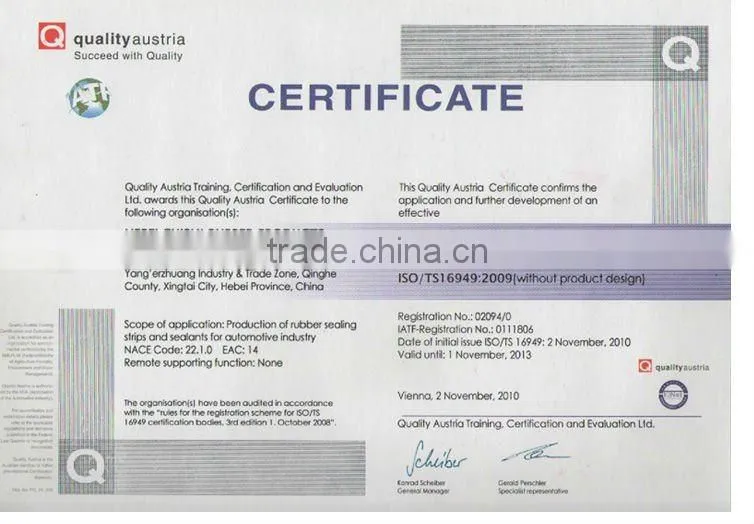 EPDM sponge sealing strips for door and window