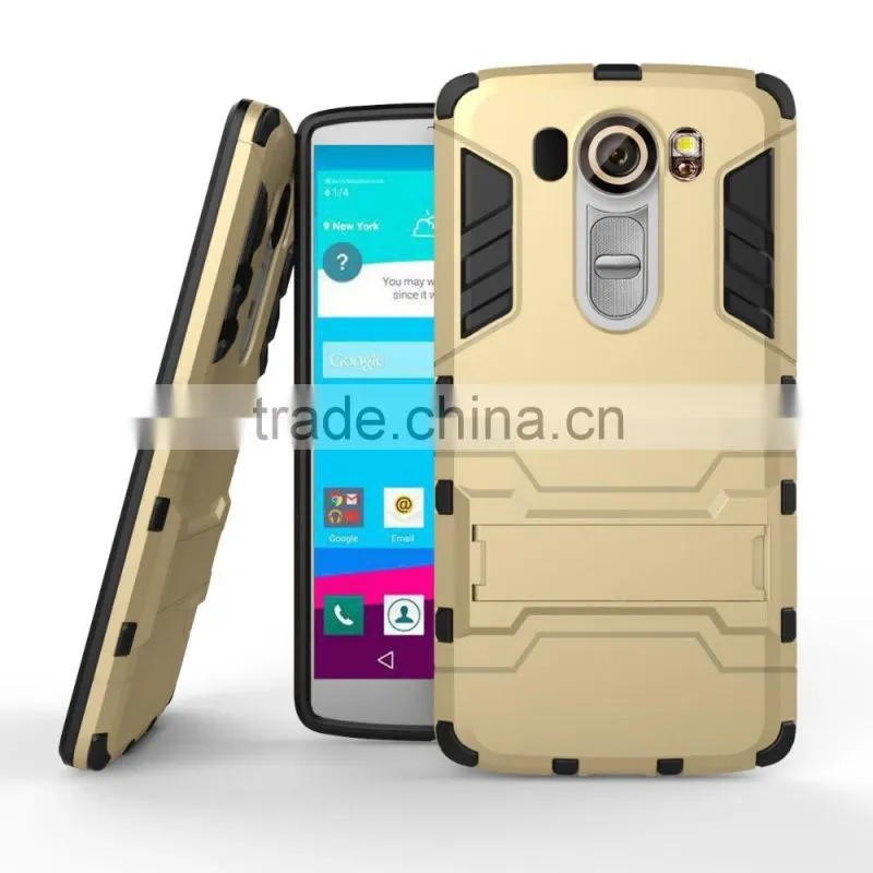 TPU+PC Back Case For LG V10 F600 with Phone stands Hard Case with stents MT-4788