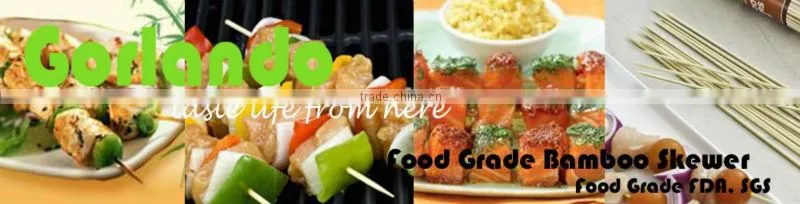 2.5 x150mm round natural BBQ Dan bamboo skewers with Sharp End FDA food grade