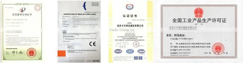 Stationary configuration compressor with high quality