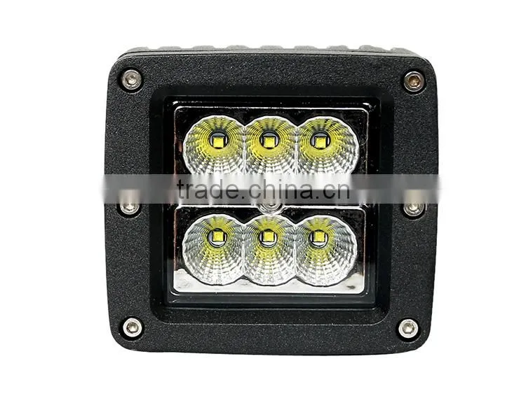 18W IP67 LED work light for truck offroad motorcycle