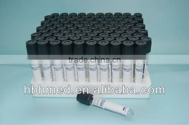 Disposable vacuum vascular esr tube with sodium citrate activator